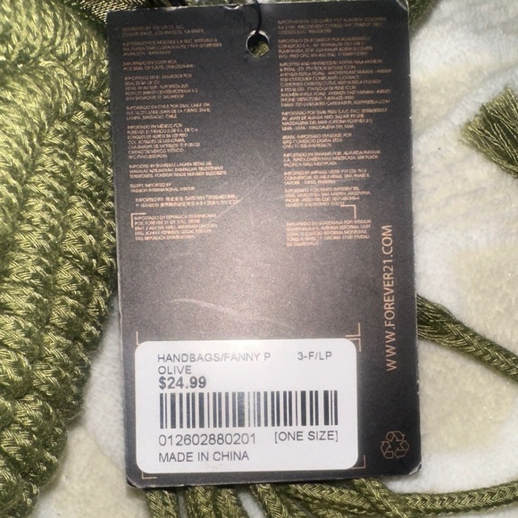 NWT F21  GREEN MACRAME BAG - Picture 5 of 8